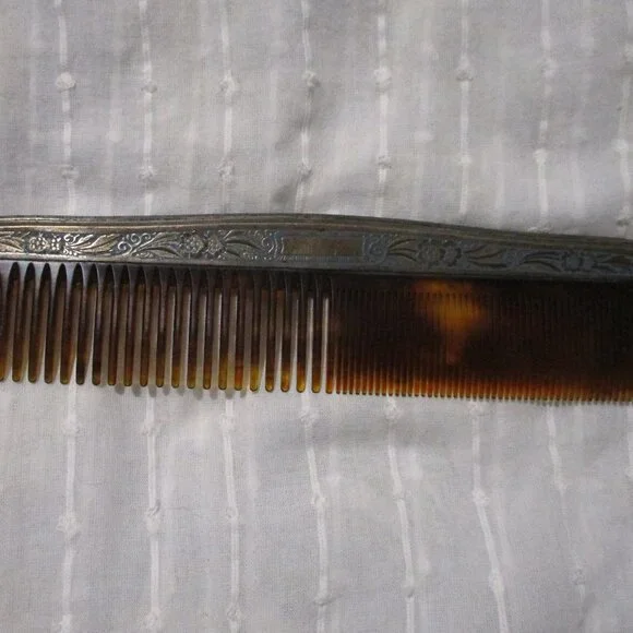 Vintage 1920s sterling 6 piece vanity/dresser set - Picture 9 of 11